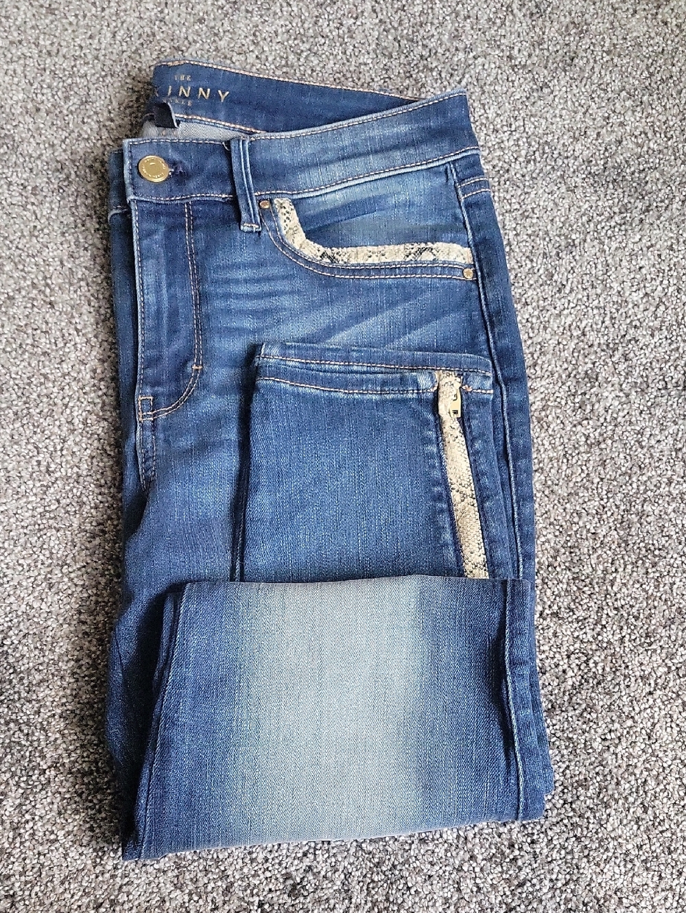 White House Black Market Snakeskin Jeans